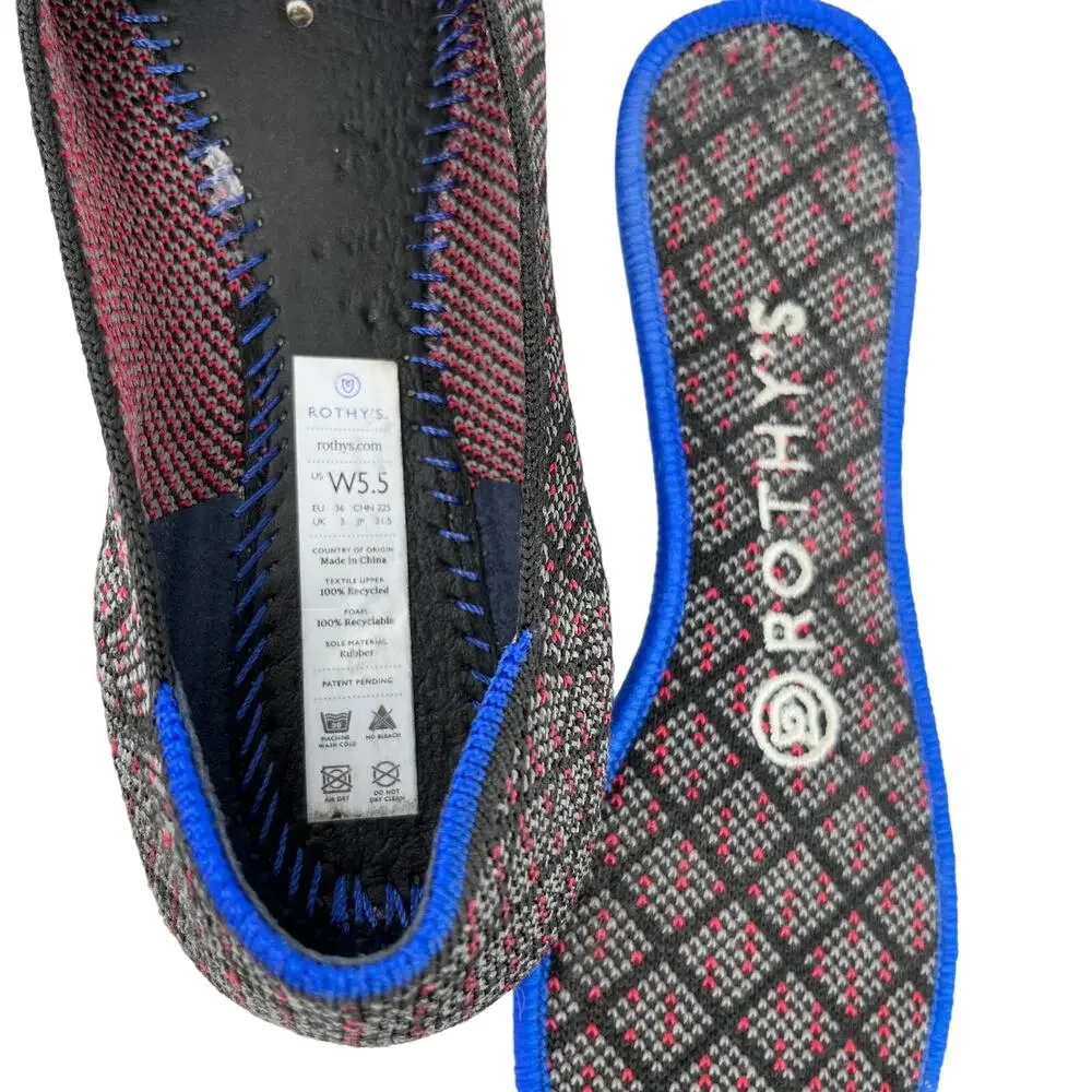 Rothy’s Nordstrom Exclusive Charcoal Tweed Flats 5.5 Retired